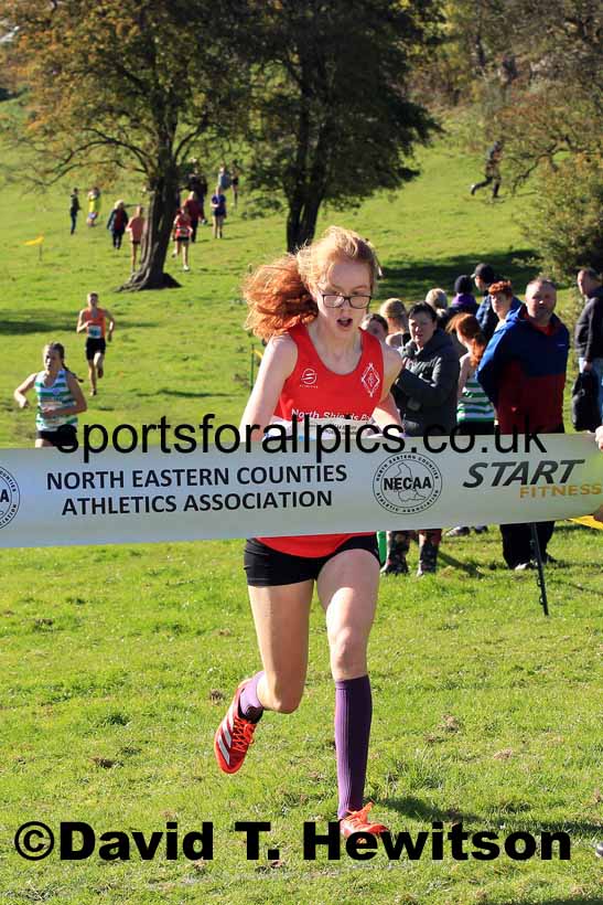 Womens under-17s and under-20s, 2022 NECAA Cross Country Relays, Thornley Hall Farm, Peterlee, County Durham, October 15th. Photo: David T. Hewitson/Sports for All Pics